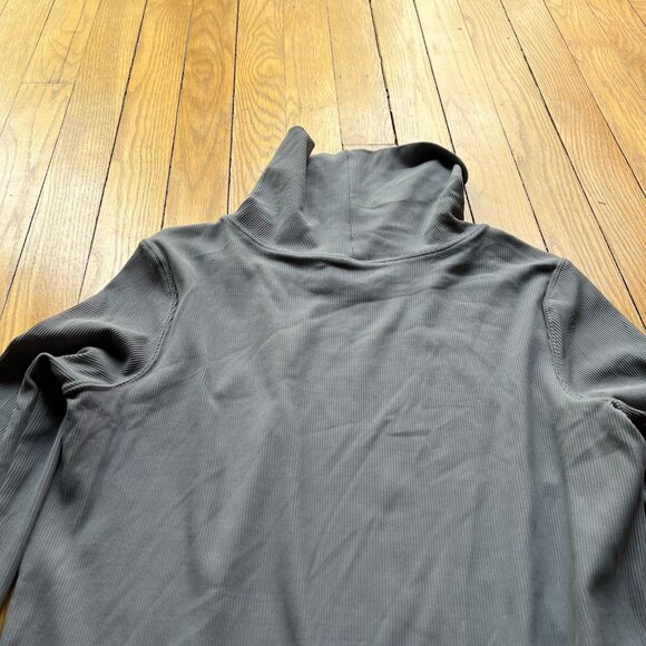 Free People Movement Size L Slate Gray Ribbed Long Sleeve Turtleneck Shirt - Picture 13 of 13